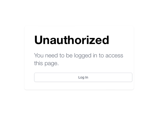 screenshot of our login screen