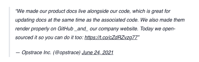 Opstrace Twitter Quote